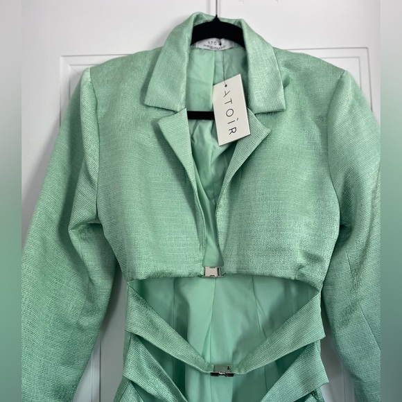 NWT $262 Revolve Atoir The Emily Collared Blazer Dress in Malachite Green - S - Picture 5 of 7